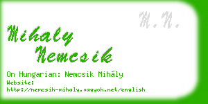 mihaly nemcsik business card